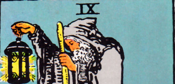 Detail of The Hermit, Rider-Waite-Smith Tarot