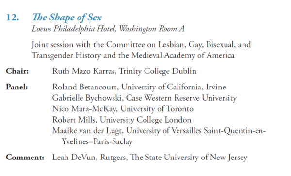 Shape of Sex program panel description