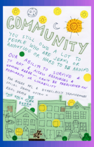 Page from Montréal: A Community Zine / Montréal : Un zine communautaire.